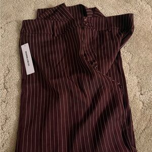 Princess Polly Wide Leg Pinstripe Pant